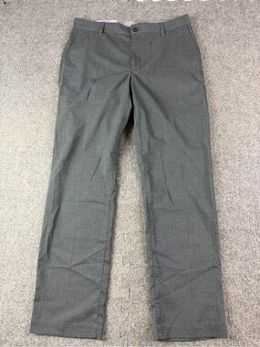 Ted Baker Straight Fit Mens Flat Front Pants Size 30x30 NWT Gray